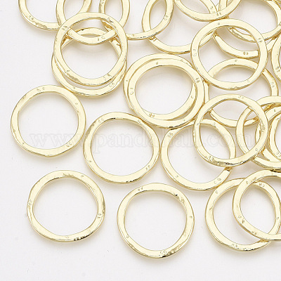 合金フレームコネクター  リング  ライトゴールド  23x24x2mm  内径：19mm&nbsp;X-PALLOY-T067-113LG-1