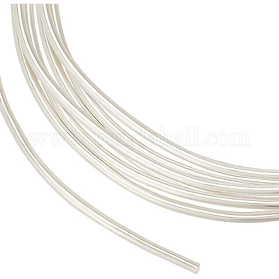 純銀線  銀  18ゲージ（1mm）  約1.64フィート（0.5m）/ pc&nbsp;OCOR-WH0074-08B-S-1