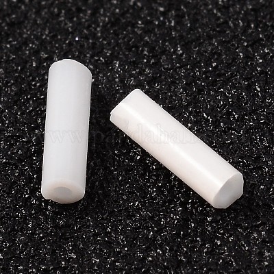 不透明なガラスラッパビーズ  ホワイト  6~8x1.8mm  穴：0.6mm  約10000個/袋&nbsp;TSDB6MM41-1