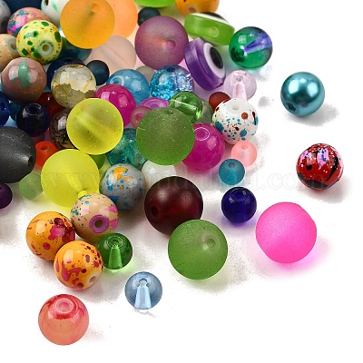 ガラスビーズ  混合図形  ミックスカラー  4~19x4~21x3~15mm  穴：0.5~2mm&nbsp;GLAA-XCP0004-01-1
