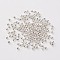 Iron Spacer Beads, Round, Silver Color Plated, 3mm in diameter, 3mm thick, Hole: 1.2mm