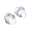 20Pcs Transparent Glass Beads, Heart, 8x8.5x5mm, Hole: 1mm