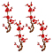 Polyester Clothing Patches, Plum Blossom, Red, 430x205x1.5mm