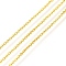 Rack Plating Brass Cable Chains, Cadmium Free & Nickel Free & Lead Free, with Spool, Unwelded, Real 24K Gold Plated, 1.5x1.2x0.2mm, about 32.81 Feet(10m)/Roll