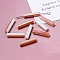 Electroplate Glass Beads, Faceted, Rectangle, Dark Salmon, 19.5~20x4x4mm, Hole: 1mm