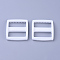 Plastic Buckles, Rectangle, White, 33x31.5x7mm, Hole: 9x25.5mm