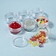 プラスチックビーズ収納ケース  シードビーズ容器  ラウンド  直径約3.9 CM  高さ2.2センチ  容量：10ml（0.34液量オンス）&nbsp;C076Y-6