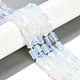 オパールビーズ連売り  シードビーズで  多面カット  コラム  11~12x6~8mm  穴：0.5mm  約28~32個/連  15.35''~16.14''（39~41センチメートル）&nbsp;G-M403-B33-02-2