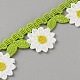 ポリエステルリボン  花  黄緑  1-1/8インチ（28mm）&nbsp;AJEW-WH0816-188-2