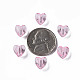 透明なアクリルビーズ  ハート  ピンク  8x8.5x5.5mm  穴：2.5mm  約2030個/500g&nbsp;MACR-S373-95-B07-5