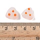 手作りランプワークビーズ  でこぼこした三角形  ミスティローズ  12.5~14.5x14~14.5x7~8.5mm  穴：1.6~1.8mm&nbsp;LAMP-H070-02A-3