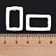 合金ビーズ  長方形  マットシルバーカラー  22x15x4.5mm  穴：3mm  16x9mm内径&nbsp;FIND-B038-21A-MS-4
