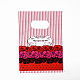 プリントプラスチックバッグ  長方形  レッド  18x13cm&nbsp;PE-T003-13x18cm-06-5
