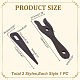 木製編み機プレクサー  ココナッツブラウン  11.2x2.05x0.3cm  穴：19.5x7.5mm&nbsp;DIY-WH0591-144B-2