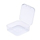 正方形プラスチックビーズ貯蔵容器  透明  5.4x5.3x2cm  インナーサイズ：5.1x5.05x1.5センチメートル&nbsp;CON-FS0001-07A-2