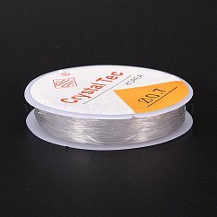 ラウンドクリスタル弾性ストレッチスレッド  ブレスレット用ジェムストーンジュエリービーズクラフト作り  透明  0.7mm  約8.7ヤード（8m）/ロール