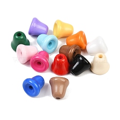 不透明焼付塗装アクリルビーズ  帽子  ミックスカラー  13x13mm  穴：3mm&nbsp;OACR-B051-04