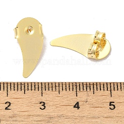 真鍮のスタッドピアスのパーツ  翼  24KGP本金メッキ  18x8.5x0.4mm  穴：1mm&nbsp;FIND-Z039-01B-G