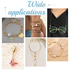 PVD真空メッキ304ステンレススチールカニカン  長持ちメッキ  ゴールドカラー  12x7x3.5mm  穴：1.5mm  50個/箱&nbsp;STAS-UN0018-95A-G