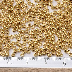 MIYUKIラウンドロカイユビーズ  日本製シードビーズ  11/0  (rr191) 24K金メッキ  2x1.3mm  穴：0.8mm  約5500個/50g&nbsp;SEED-X0054-RR0191