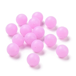 蓄光シリコーンビーズ  ラウンド  スミレ  12x11.5mm  穴：2mm&nbsp;SIL-A003-01A