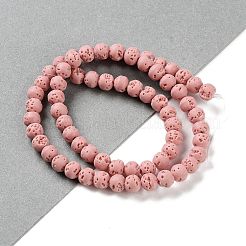 合成溶岩石染色ビーズ連売り  ラウンド  ピンク  6~6.5mm  穴：1mm  約63個/連  15.16''（38.5センチメートル）&nbsp;G-H311-08A-08