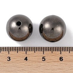 Ccbプラスチックラウンドビーズ  ガンメタ色  15.5mm  穴：2mm&nbsp;ALUM-U001-08A-09
