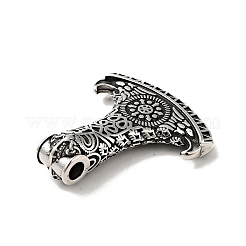 304ステンレススチール製手磨きペンダント  チャームアンカー  アンティークシルバー  44.5x39x13mm  穴：4.5mm&nbsp;STAS-G280-09AS