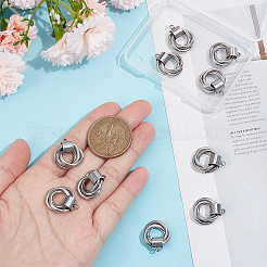 304ステンレススチールペンダント10個  三環式  ステンレス鋼色  20x16x7mm  穴：1.8mm&nbsp;STAS-UN0046-55