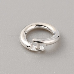 スターリングシルバーのツイスタークラスプ925個  リング  銀  8x1.5mm  内径：5mm&nbsp;STER-WH0004-008B