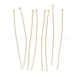 真鍮のボールヘッドピン  18KGP本金メッキ  70x0.7mm  21ゲージ  ヘッド：2mm&nbsp;KK-T032-013G-B