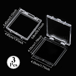 プラスチック製押しボタンスイッチ保護カバー  正方形  透明  54.5x48.5x8mm&nbsp;LS-AJEW-WH0819-013