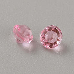 アクリルラインストーン尖底カボション  多面カット  ダイヤモンド  ショッキングピンク  3x2.5mm  1000個/セット&nbsp;GACR-WH20001-03A-03