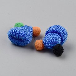 手作りポリエステル人形帽子  人形作り用品  ドジャーブルー  35x30mm&nbsp;AJEW-WH0348-354R
