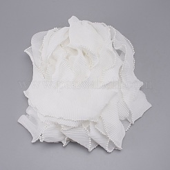 オーバースリーブ用ポリエステルリボン  靴下  衣服と靴  プラスチックビーズレース付き  ホワイト  2-3/4インチ（70mm）&nbsp;OCOR-WH0075-16