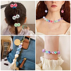 DIY フーセンガム風ブレスレットペンダント装飾作成キット  アクリルビーズや鉄ビーズなど  合金クラスプ  エンドチェーン  ワイヤー  ミックスカラー  17~20x19~20mm  穴：2mm&nbsp;MACR-CJC0010-01B