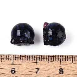 手作りランプワークビーズ  ブルーベリー  プルシアンブルー  9x10mm  穴：1.6mm&nbsp;LAMP-T022-22