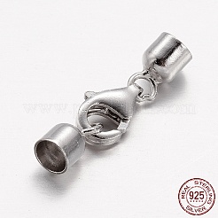 ロジウムメッキ 925 スターリングシルバー カニカン  列コードが終了すると  プラチナ  18mm&nbsp;STER-P005-01
