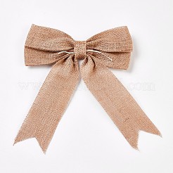 リネンちょう結び  桃パフ  21x25cm&nbsp;DIY-WH0089-02