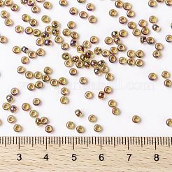 MIYUKIラウンドロカイユビーズ  日本製シードビーズ  8/0  （rr357)ルートビールライニングトパーズab  8/0  3mm  穴：1mm  約19000~20500個/ポンド&nbsp;SEED-G008-RR0357