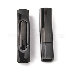 304ステンレススチール製バヨネット留め具  長方形  ガンメタ色  35.7x8.2x6mm  穴：6x4mm&nbsp;STAS-P158-01C-B