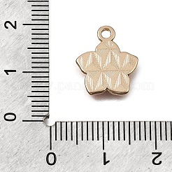 ピンクのエナメルチャーム付き合金  花のチャーム  ラックめっき  ゴールドカラー  14.5x12x1.5mm  穴：1.6mm&nbsp;AL-CBA2F44-05G