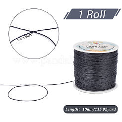ワックス加工ポリエステルコード1ロール  ツイストコード  濃いグレー  0.5mm  約115.92ヤード（106m）/ロール&nbsp;YC-PH0002-44A