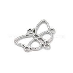 304ステンレススチールコネクタチャーム  蝶  ステンレス鋼色  19.5x26.5x2mm  穴：1.8mm&nbsp;STAS-Q350-02P