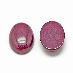 天然石ホワイトジェイドカボション  染め  オーバル  赤ミディアム紫  18x13x5mm&nbsp;G-R415-13x18-22