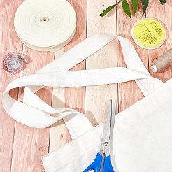 綿のリボン  家の装飾のための  装飾用ラッピングギフトとDIY工芸品  フラット  乳白色  展開：1.57インチ（40mm）  折りたたみ：20mm  約22m /ロール&nbsp;OCOR-WH0064-46
