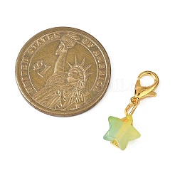 星のアクリルペンダント装飾  カニカン付き  ミックスカラー  24.5mm&nbsp;HJEW-JM04576