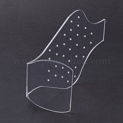 アクリルイヤリングスタンドディスプレイ  L字型  透明  5.2x9.9x13.4cm&nbsp;EDIS-F005-07