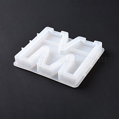 レター型の食品用貯金箱シリコンモールド  貯蔵型  レジン型  鉄ねじ付き  文字.m  完成：196x219x27mm  穴：2mm&nbsp;DIY-D072-01GP-03