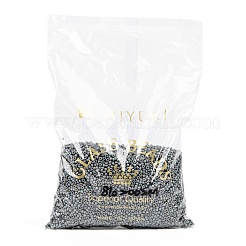 MIYUKIラウンドロカイユビーズ  日本製シードビーズ  8/0  （rr2002)マットメタリックシルバーグレー  3mm  穴：1mm  約19000~20500個/ポンド&nbsp;SEED-G008-RR2002